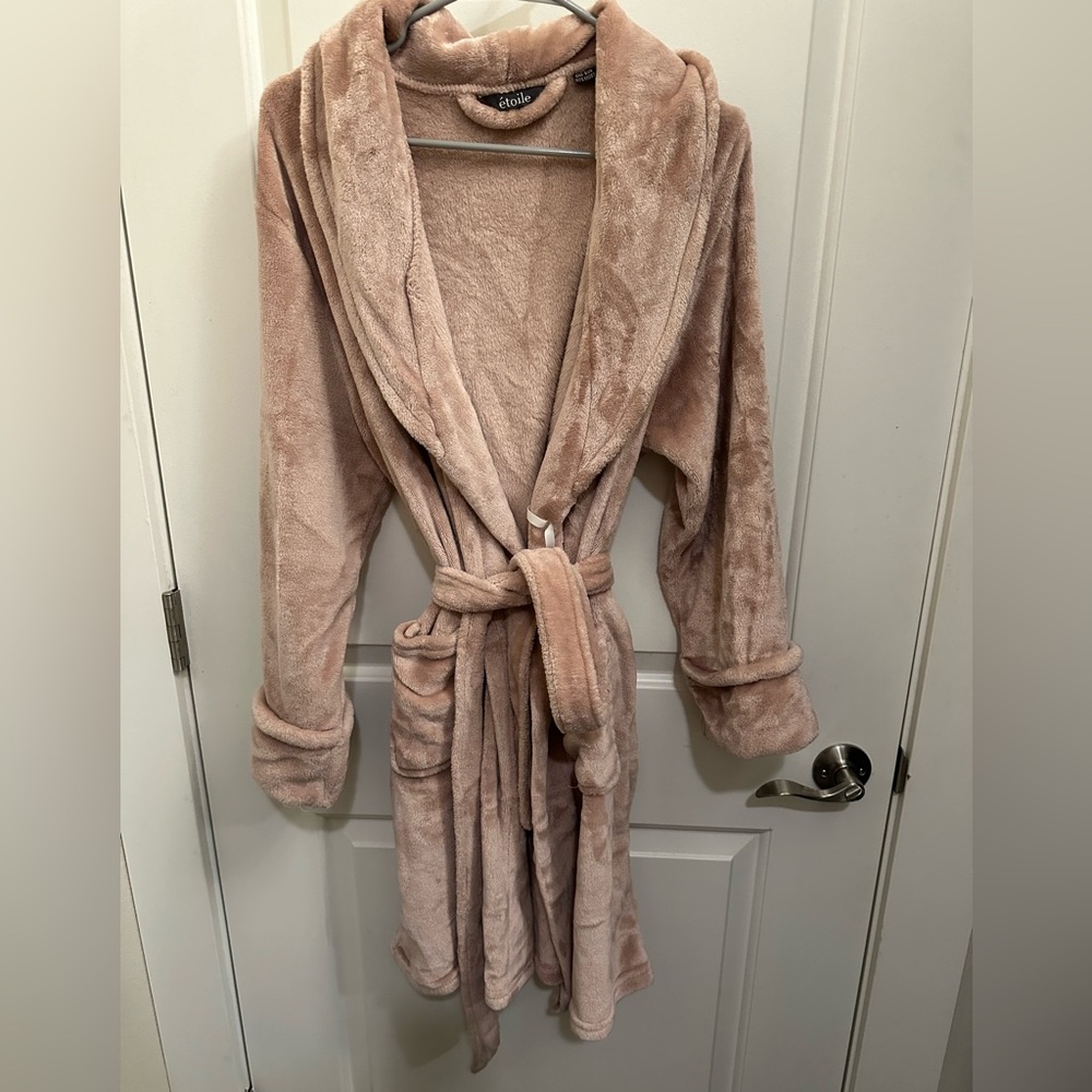 Fuzzy pink robe